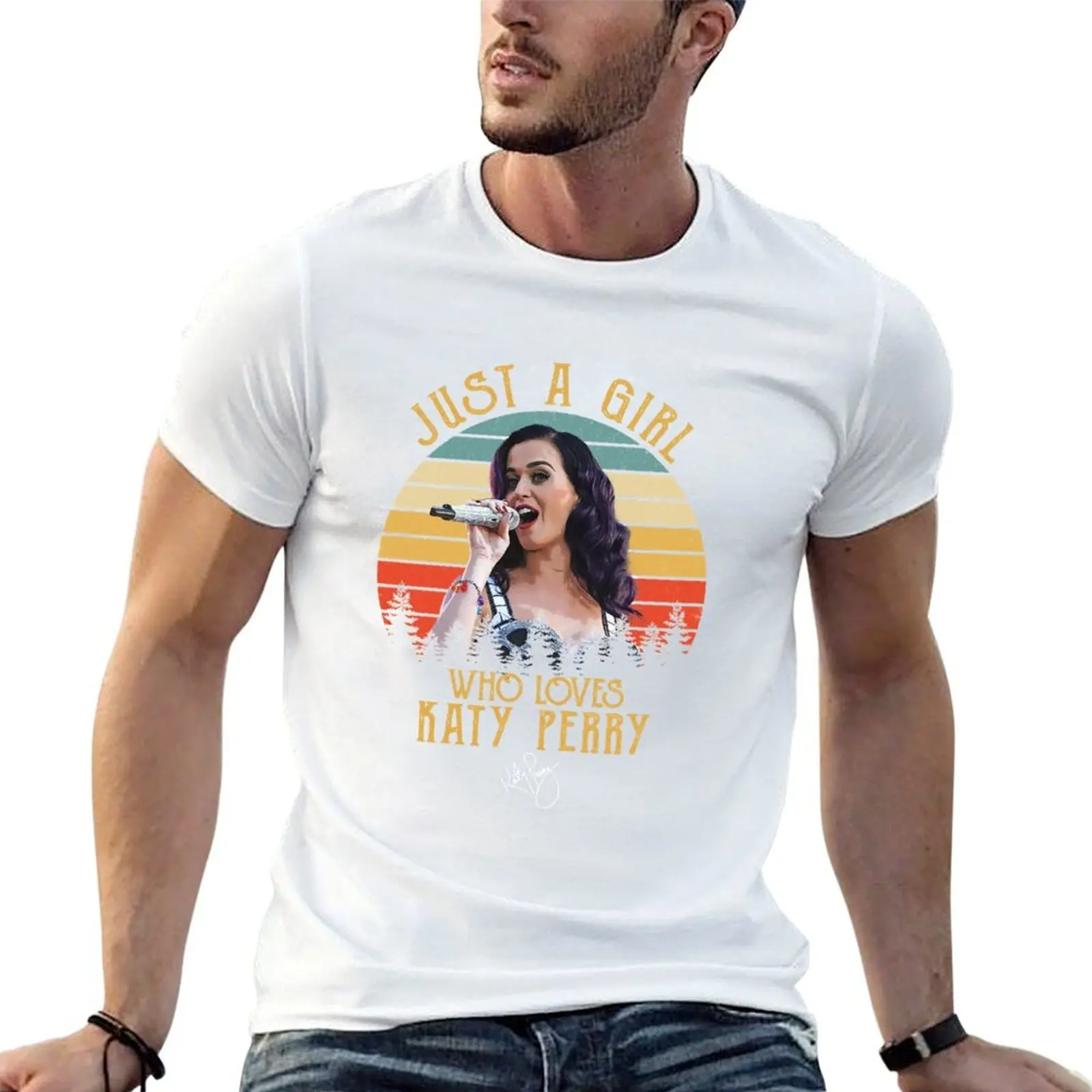 Just A Girl Who Loves Katy Perry T-Shirt oversized t shirt boys whites mens cotton t shirts