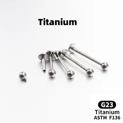 1 Piece 16G 16G ASTM F136 G23 Titanium Flat Labret Rings Tragus Internal Thread Lip Ring Body Piercing Jewelry