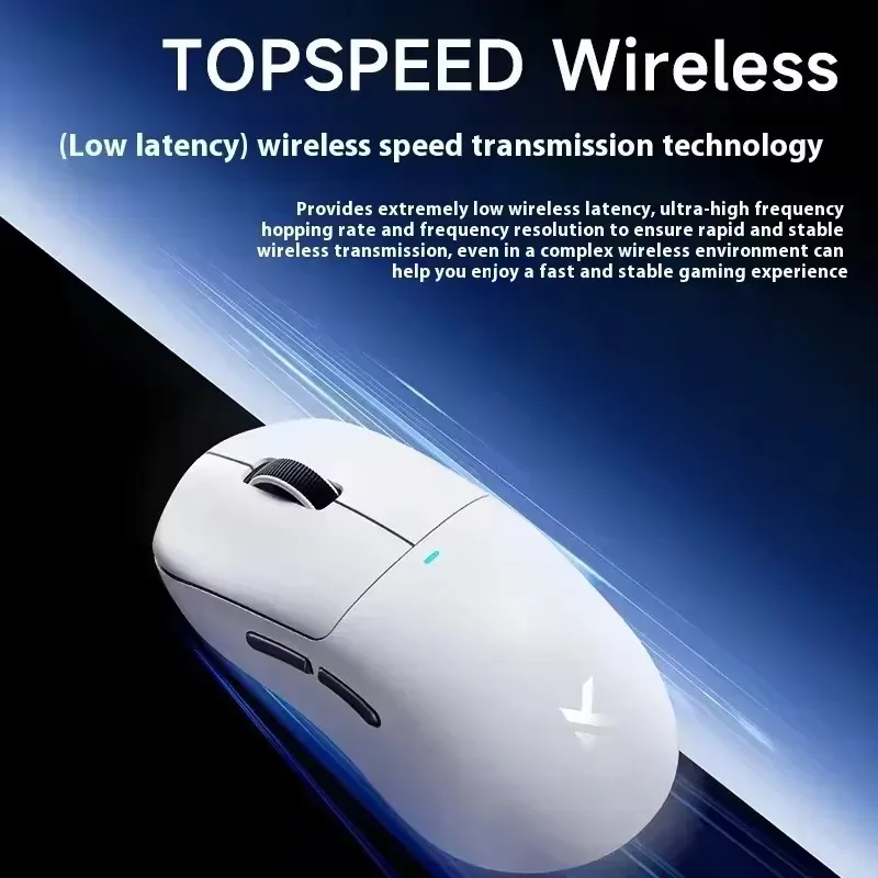 ماوس ألعاب لاسلكي MCHOSE M7 Pro Ultra مزدوج 8K 500mAh 42000 DPI PAW3950 مريح وخفيف الوزن وكمون منخفض مخصص للرياضات الإلكترونية