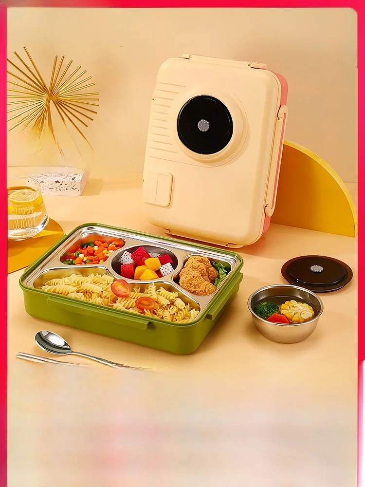 

Large Capaci Four ids Lunch Box 304 Stainl Steel Camera Design for Office Workers And Students Nordic Sle Insulated ...