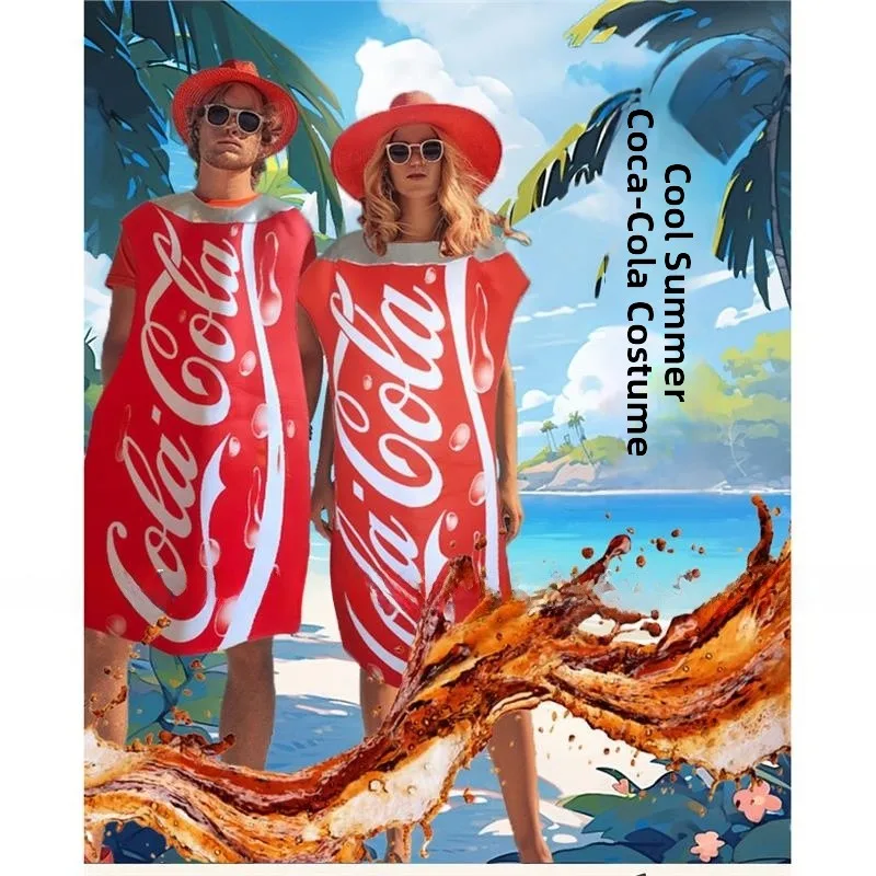 Botella de Bebida Divertida de Halloween, Lata de Coca-Cola Fácil de Abrir, Cena Anual de la Compañía, Fiesta de Año Nuevo, Bar, Discoteca, Accesorio de Disfraz DS