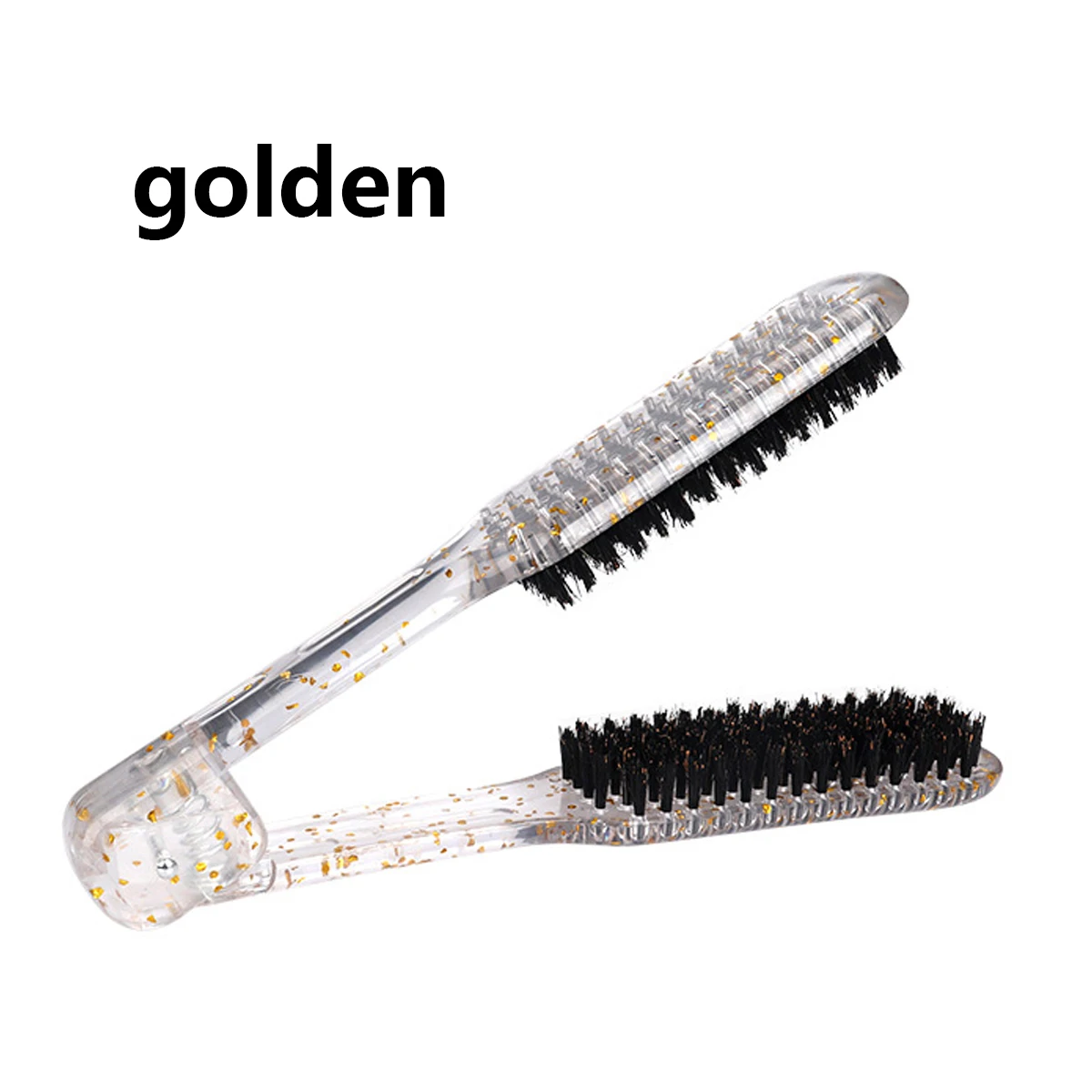 1pc professional hair crystal clip comb, V-clip straightening straight hair comb, hair styling tool, special for real hair wigs