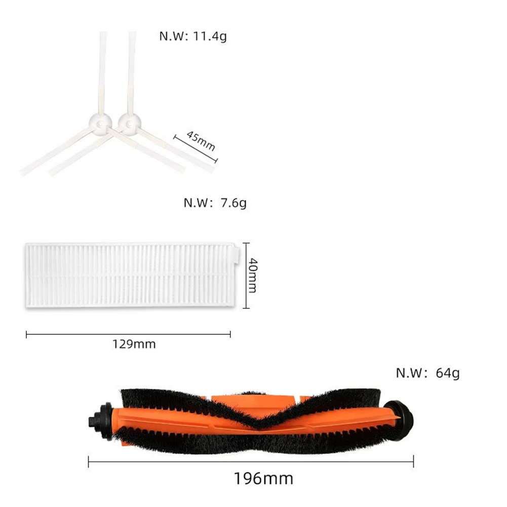 Voor Xiaomi Mi Robot Vacuüm Mop Essentiële Mijia G1 Accessoires Belangrijkste Zijborstel Hepa Filter Dweil Doekaccessoires