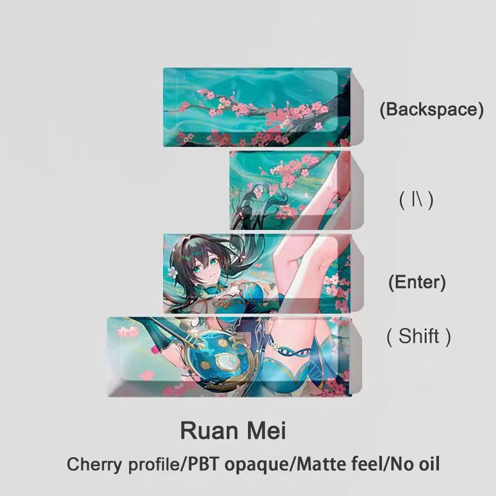 Honkai Impact 3 Key Caps, Kafka Tab Shift Ctrl P1 Keycap, Elaina None Profile, PBT Dye Subbed, Anime Cartoon Keycap, 4 prédire par ensemble