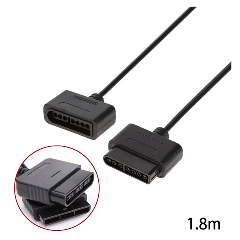 2PCS/Lot 1.8m Game Extension Cable Data Cord for Nintendo SNES Controller Lead Cable