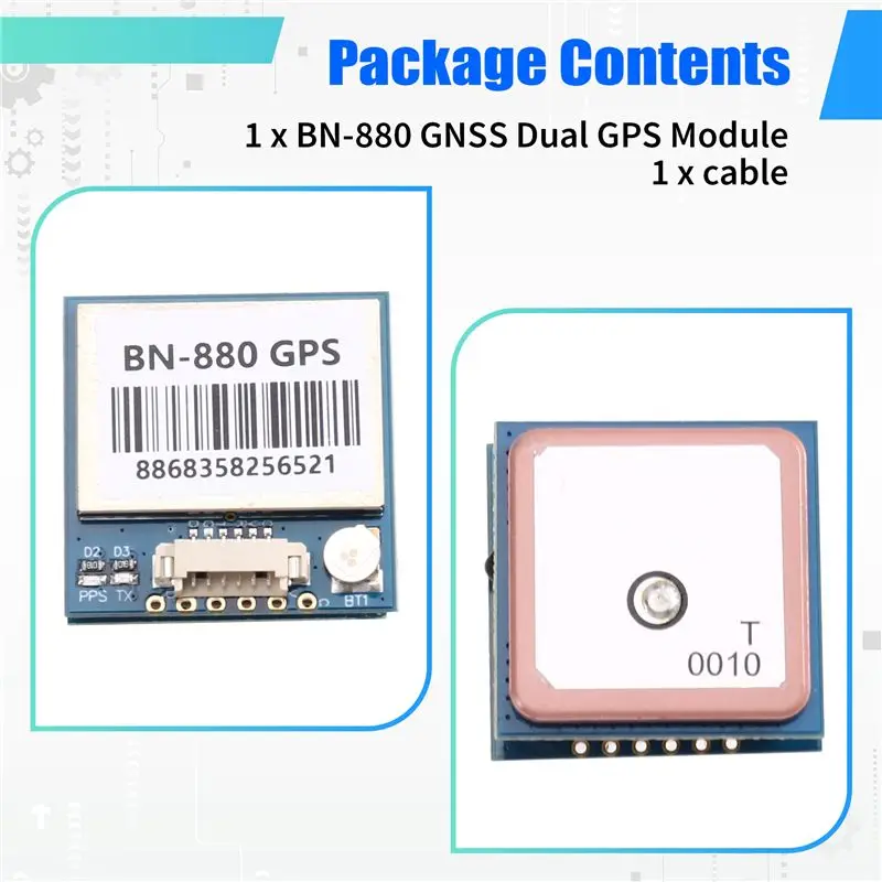 A33T-GNSS BN-880 Dual GPS Module Integrated QMC5883L Magnetometer Compass For AMP2.6/PIX-HAWK Flight Controllers