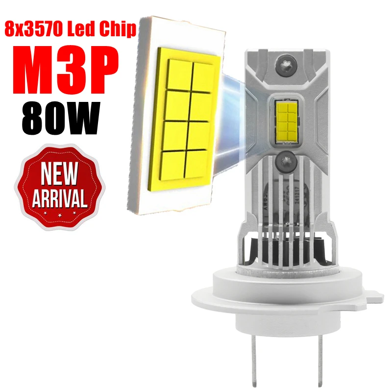 

M3P H7 LED Headlight Bulb Mini Wireless 80W 20000LM 6000K CSP for Car Headlamp Auto Diode Lamps H7 Turbo Led 12V Automobile