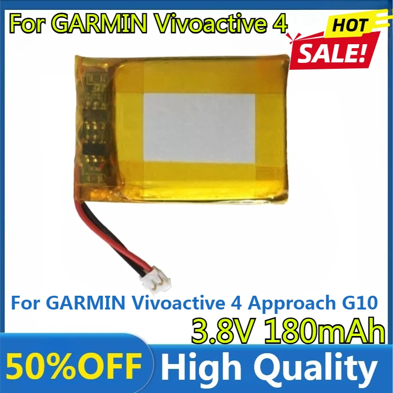 

New High Quality Replaceable 361-00086-00 300mAh Battery for GARMIN Vivoactive 4 Approach G10