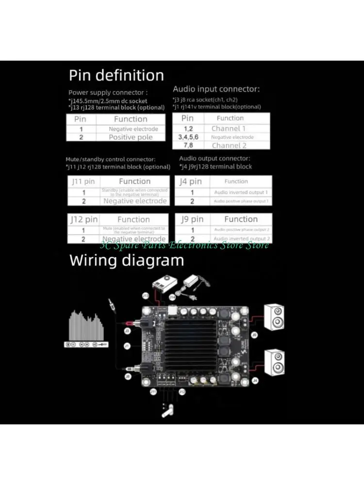 sz-low-noise-25w-two-channel-class-d-amplifiers-module-space-saving-design