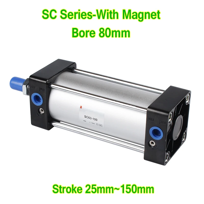 

SC Series Bore 80mm SC80 Standard Air Cylinder SC80-25S SC80-50S SC80-75S SC80-100S SC80-125S SC80-150S Pneumatic Cylinder