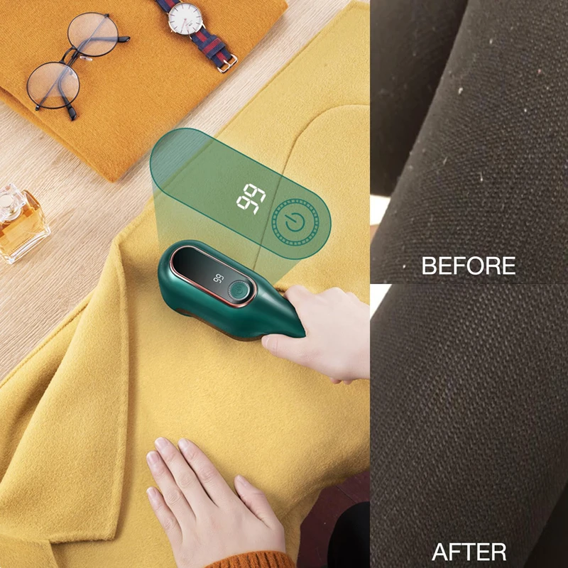 Hair Ball Trimmer Digital Display Long Battery Life Adjustment Shaving Machine Clothes Hair Remover Rechargeable Hair Remover