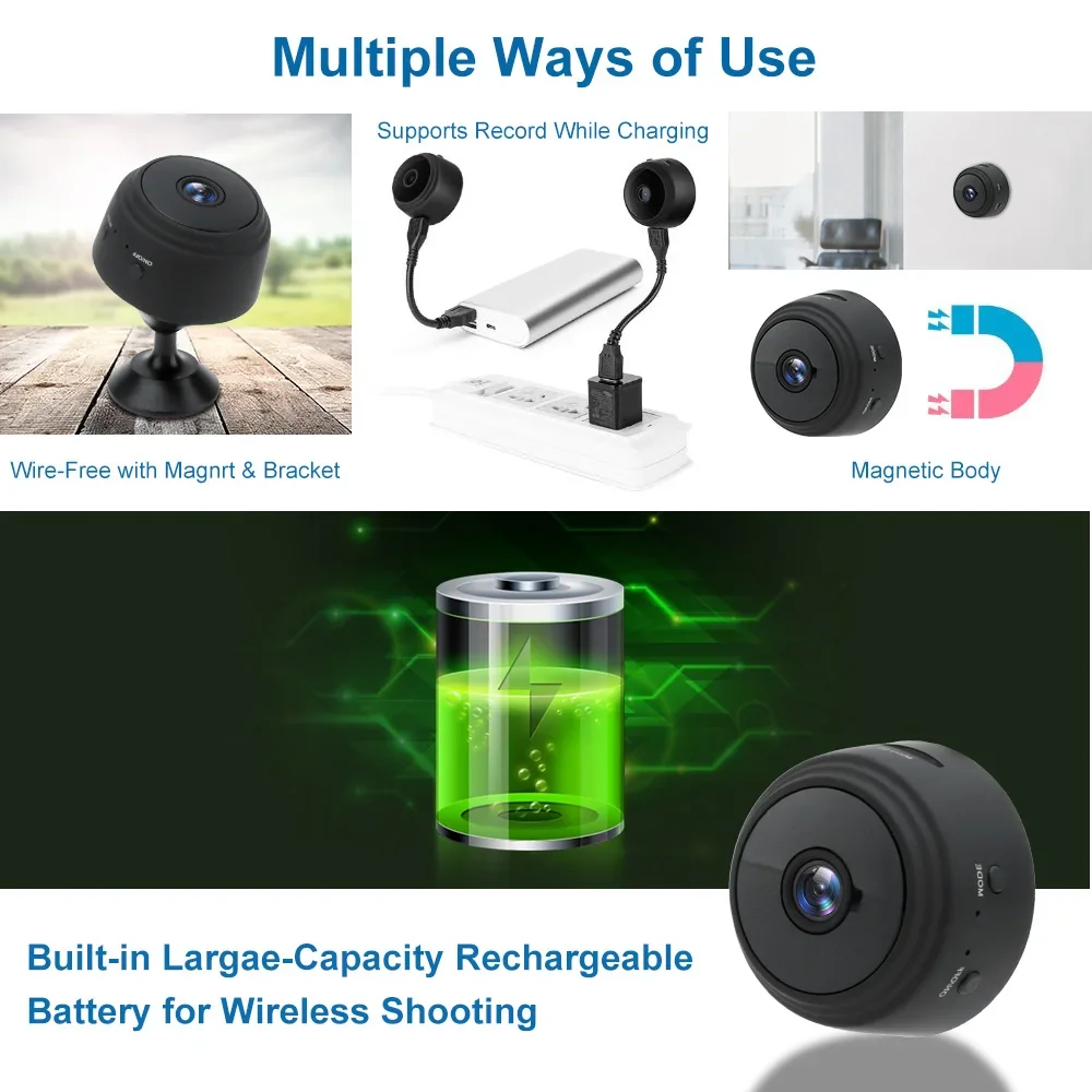 1080P Network Camera A11 Mini Voice Wireless Wifi Camera Night Version Video Surveillance Camera