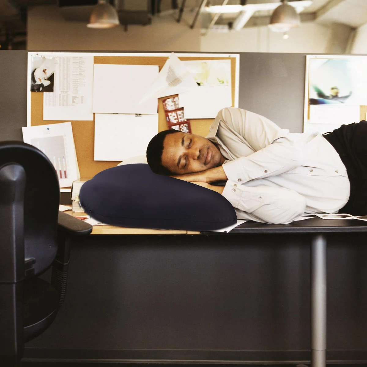 

Office Pillow Head Cushion Back Rest Polyester Spandex Material Black Multifunctional Neck Head Comfort