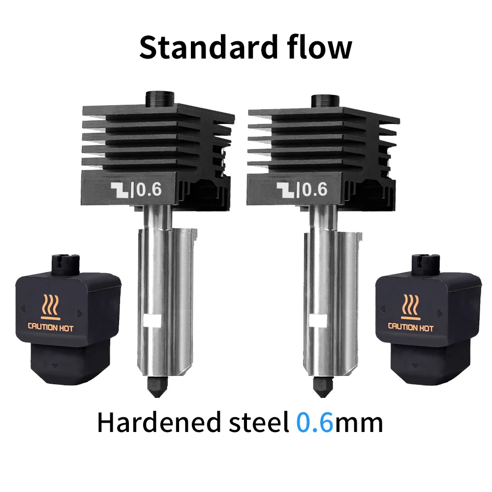 Neues Hochwertiges H2D H2S H2C Hotend-Kit mit 0,2/0,4/0,6/0,8mm Gehärteter Stahldüse Ersatz-Hotend-Kit für Bambu H2D A1/A1mini