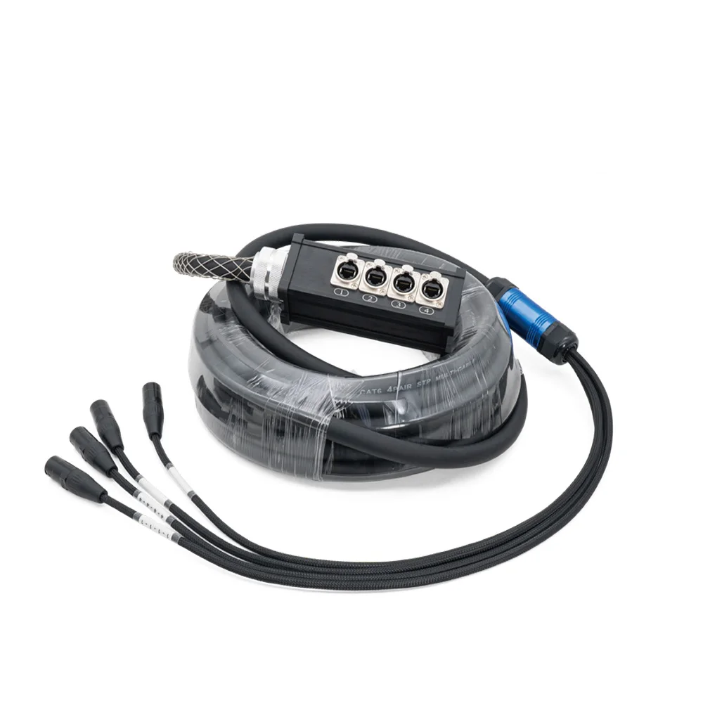 Cabo Cat6 Snake para Eventos av Sftp Escudo Duplo Cobre Puro Rj45 Grande Display Led Canais 50m
