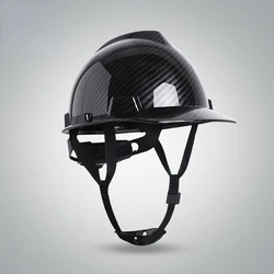 Carbon Fiber Color Work Safety Helmet With Vents ABS Industrial Head Protection Construction Hard Hat CE EN397 Standard