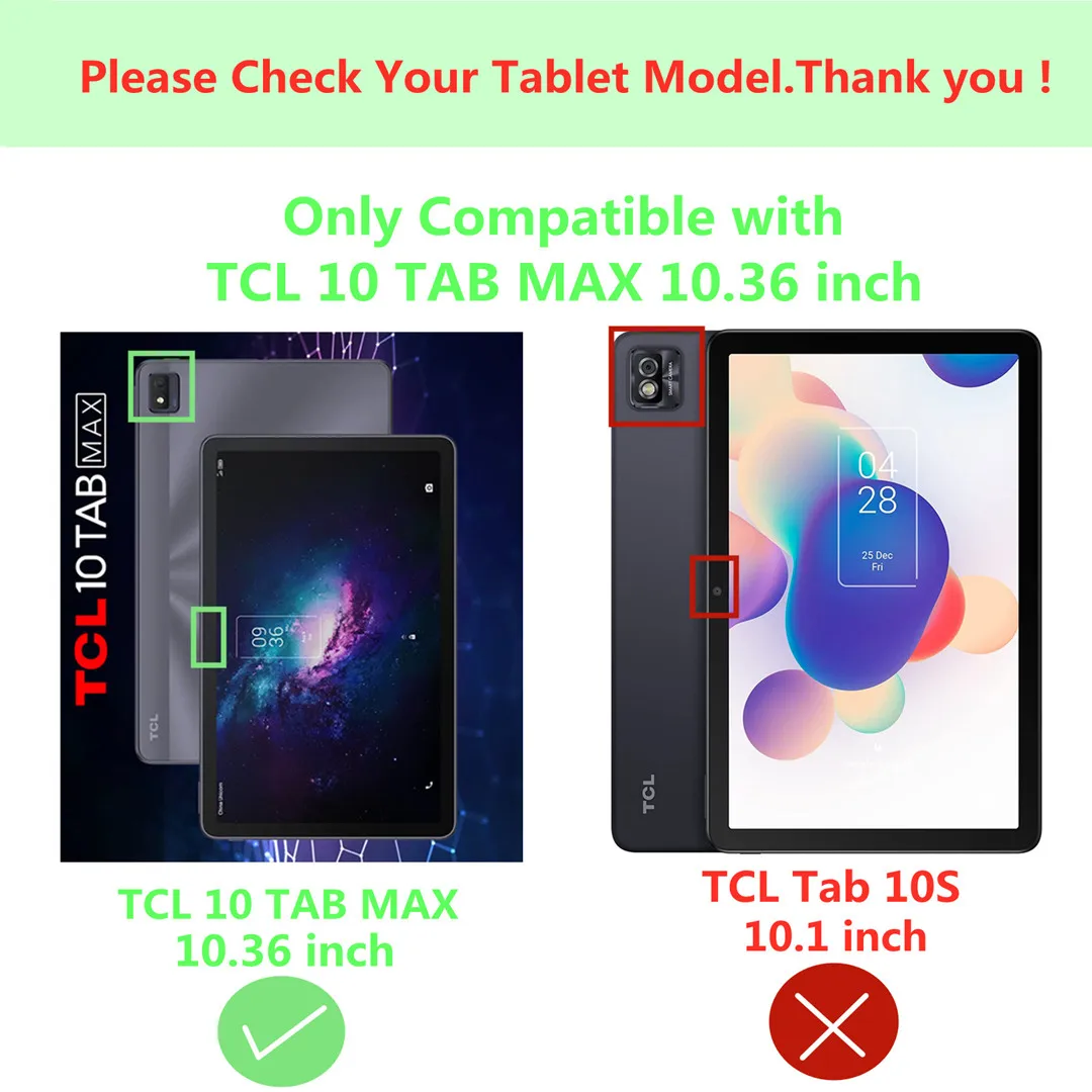 Kids Safe Silicon Portable Kickstand Case for TCL 10 TAB MAX 10.36inch 9295G Shockproof Tablet Cover for TCL Max 10.4 9296G 9295