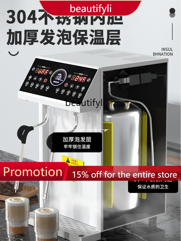

A61 Double-Headed Steam Engine Milk Tea Shop Coffee Shop Commercial Milk Frother Automatic Heating Steam Engine