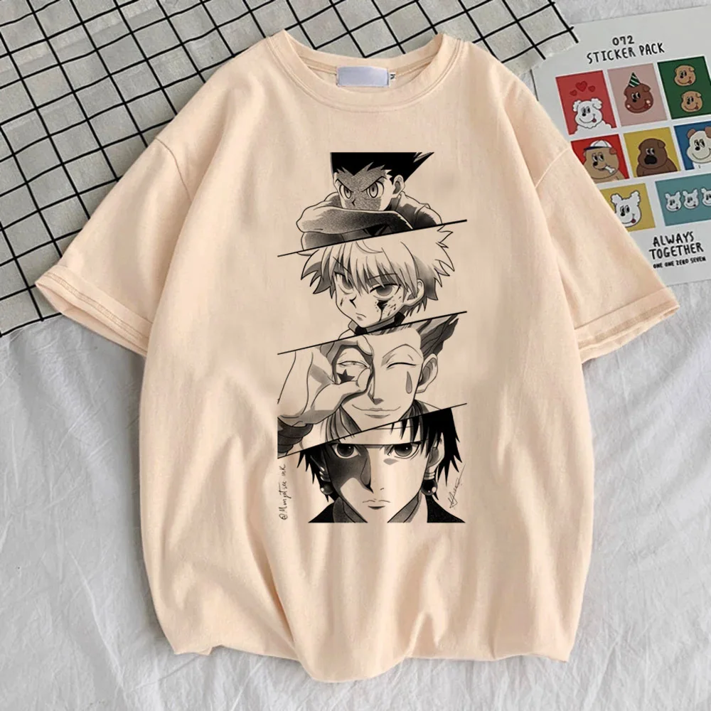 Hunter x Hunter Killua Zoldyck Hisoka Kurapika Gon teen Trendy Pastel Colorful t shirt Gothic Digital korean clothes hip hop