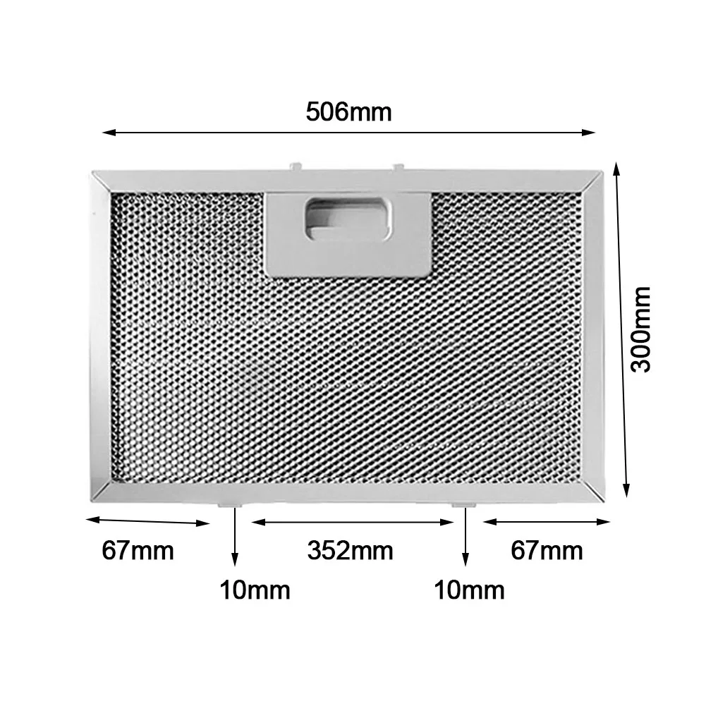 Cooker Hood Filter Metal Grease Filter, 300x506x9mm 5-Layer Aluminum Mesh Hood Vent Filter, For Many Leading Brand Of Cooker Hoo