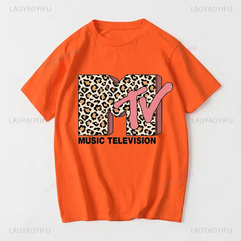 الموسيقى التلفزيون ليوبارد نمط الجرافيك بلايز خمر 80s 90s MTV الشارع الشهير س الرقبة قصيرة الأكمام طباعة المحملة رائجة البيع الملابس #4