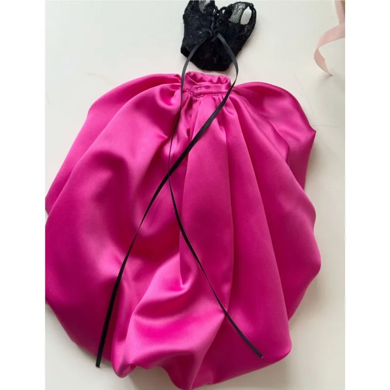 1/6 FR Supermodel Doll High-end Classic Lace-Up Openwork Top Bell-shaped Skirt For Xianxian 30cm Babi Doll Dress Up Satin Skirt