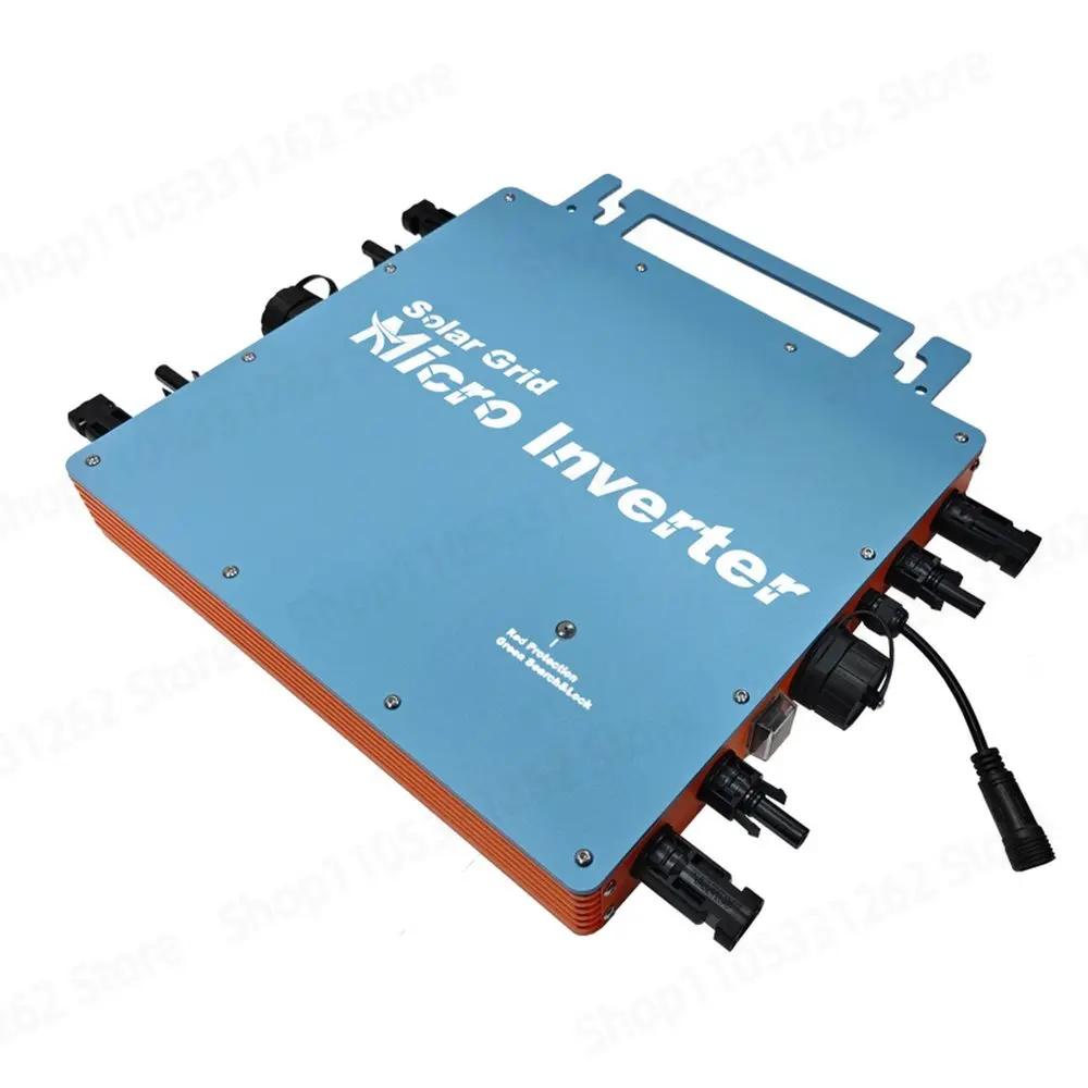 2000W High Power Micro Inverter Grid-Tied Anti-Reverse, WiFi Smart Monitor 36V Battery Ready for Balcony Rooftop Solar PV