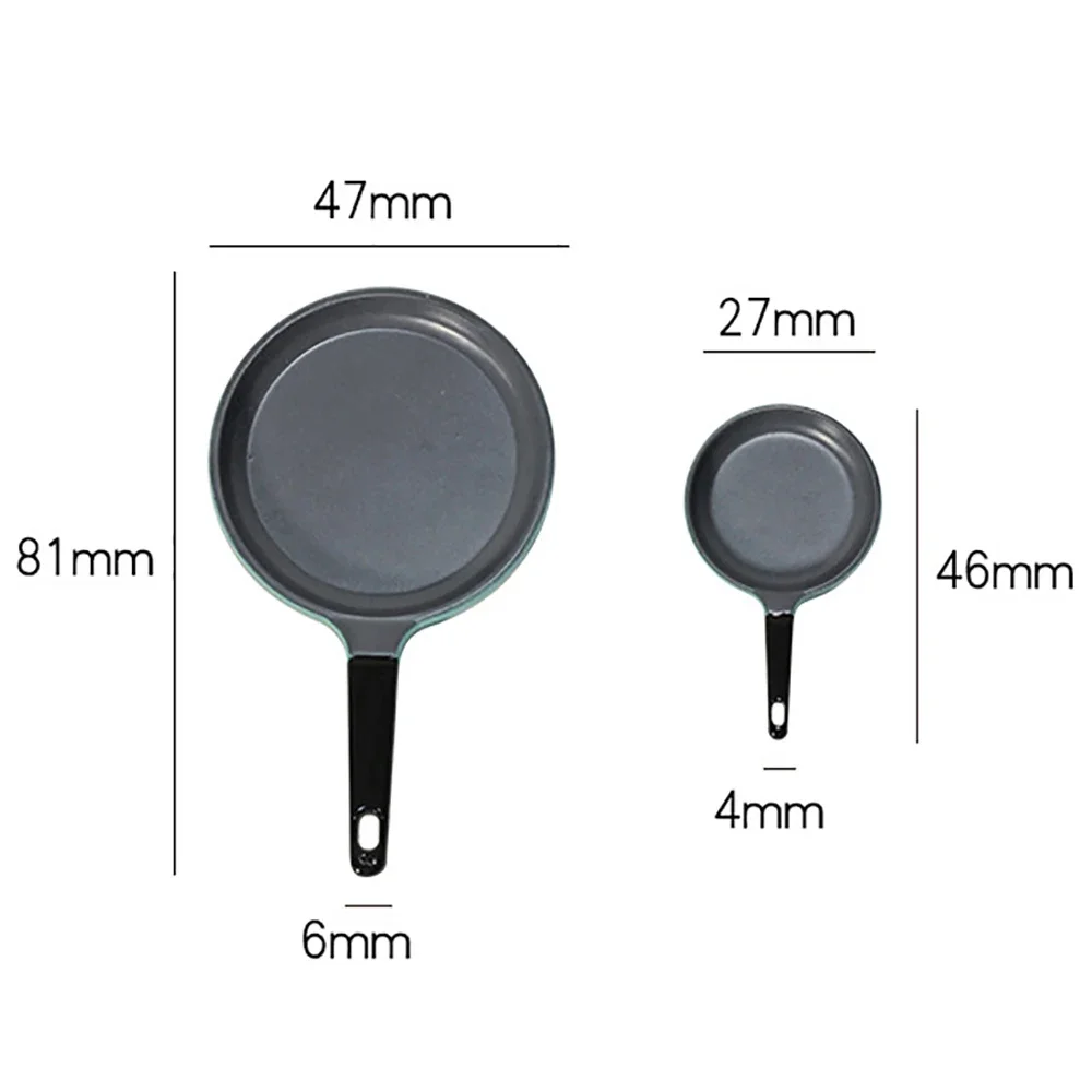 1/12 Dollhouse Miniature Accessories Mini Alloy Frying Pan Model Simulation Saucepan for Doll House  Figure Decoration ob11 bjd