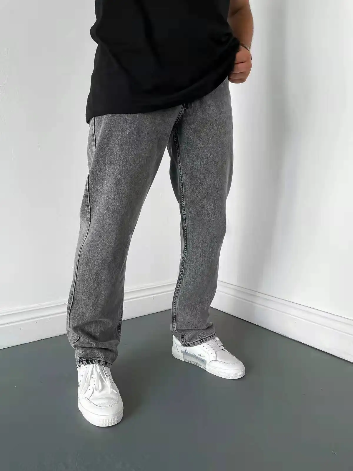 2025 Nieuwe Zakelijke Heren Jeans Casual Rechte Stretch Mode Klassieke Blauw Zwart Werk Denim Broek Mannelijke Merk Kleding S-3XL