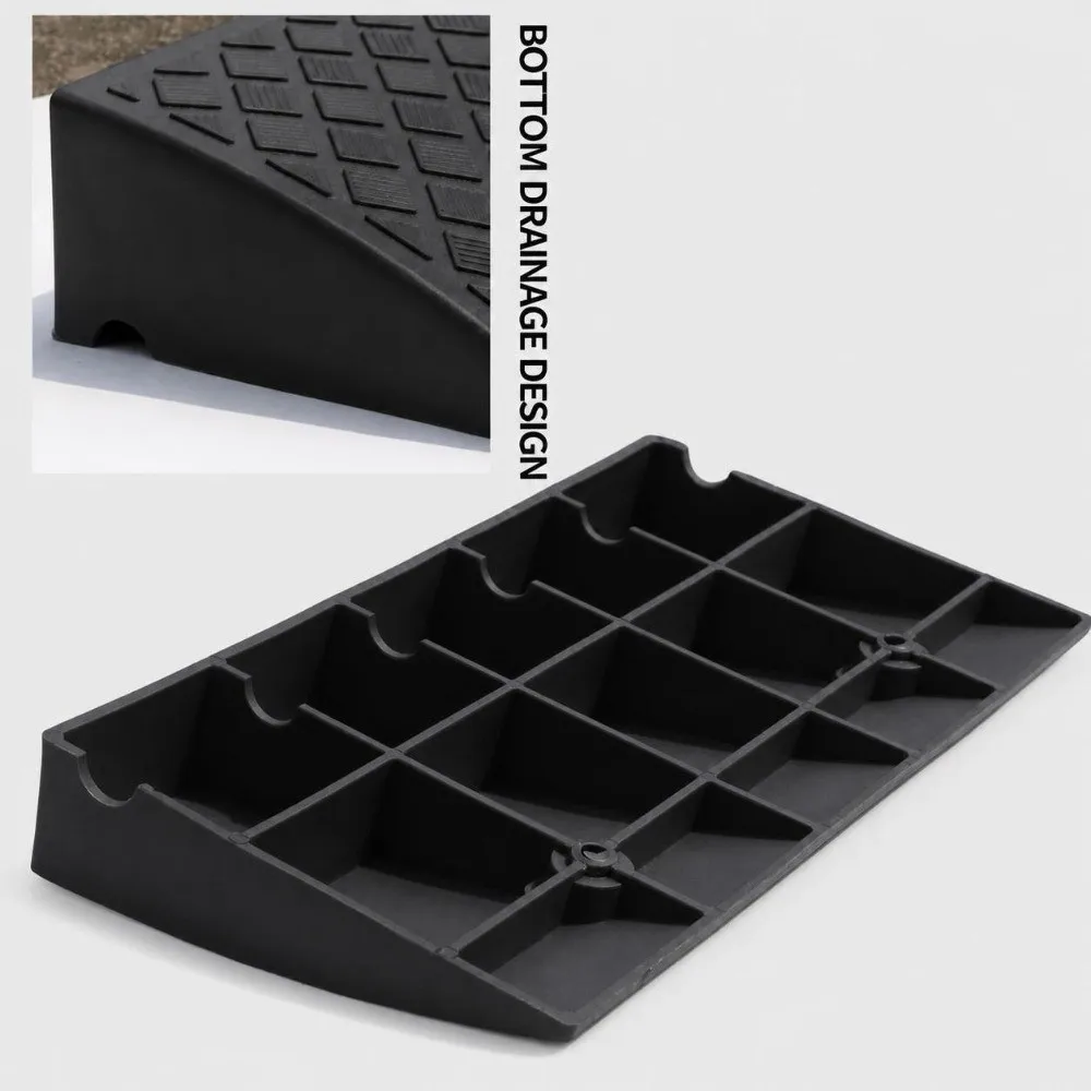 Durable Plastic Threshold Ramp Anti-Slip 50/70/100mm Driveway Ramp Heavy Duty Car Wheel Ramp Wheelchair