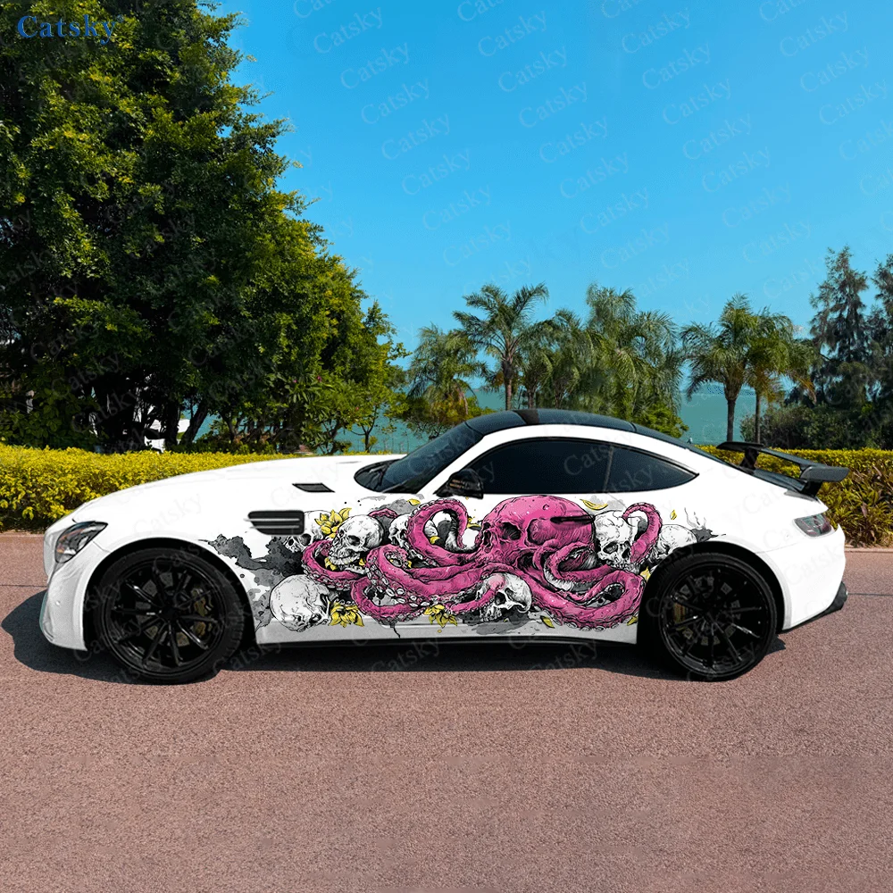 

Граффити череп осьминог боковая наклейка автомобиля украшение, ПВХ водонепроницаемая устойчивая к царапинам наклейка, защита автомобиля, автоаксессуары в подарок