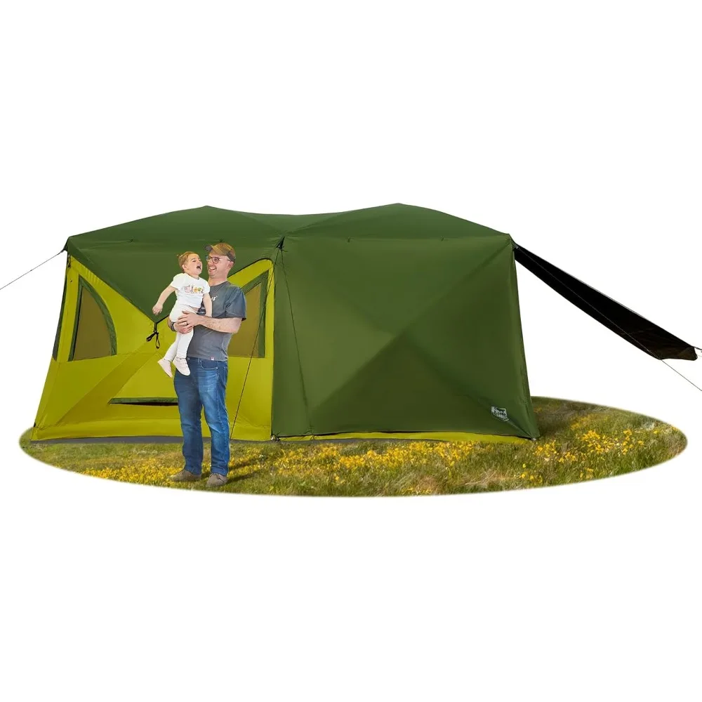 

Pop Up Cabin Tent,with Rain Fly and Carry Bag for Camping Hiking Outdoor Travelz,Weather Resistant Camping Hub Tents