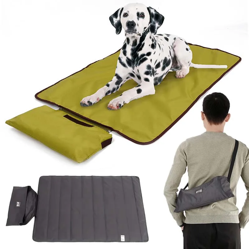 100x70 سنتيمتر طوي في الهواء الطلق الحيوانات الأليفة حصيرة مع حقيبة التخزين مقاوم للماء الأوساخ مقاومة للكلاب القطط داخلي التخييم في الهواء الطلق السفر استخدام #1