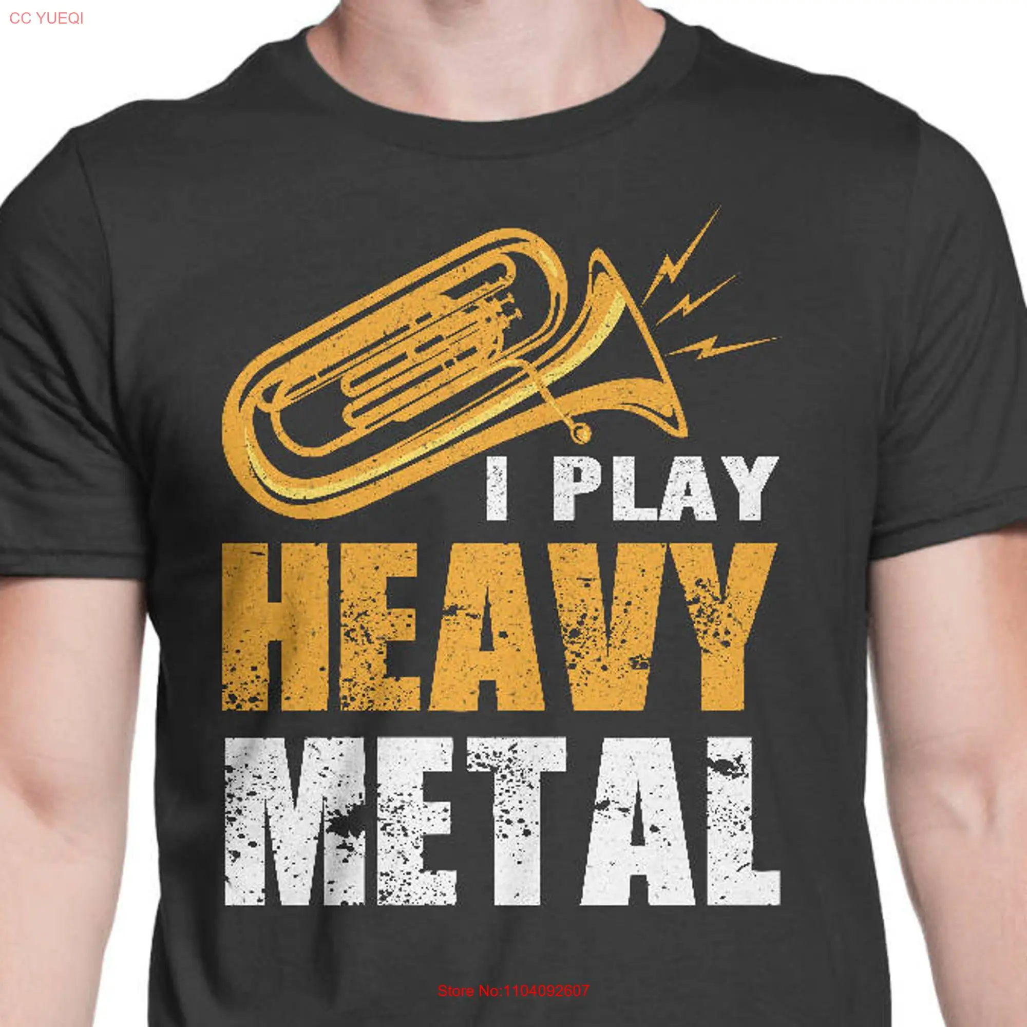 I Play Heavy Metal Tuba Euphonium Player Marching Band  T Shirt long or short sleeves