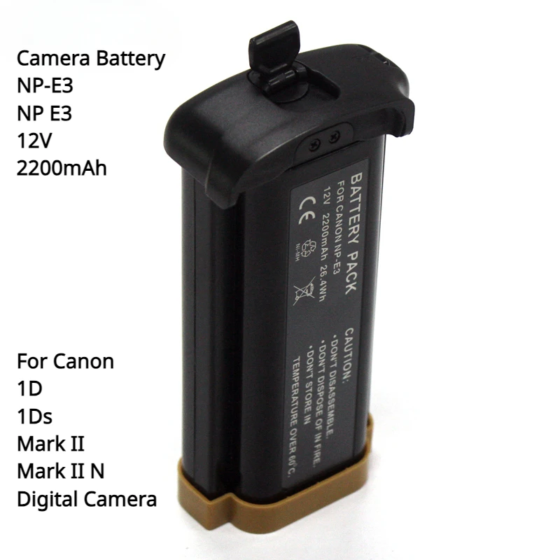 

Camera BatteryNP-E3 NP E3 NPE3 12V 2200mAh for Canon 1D Mark II Mark II N 1Ds Mark II Digital Camera