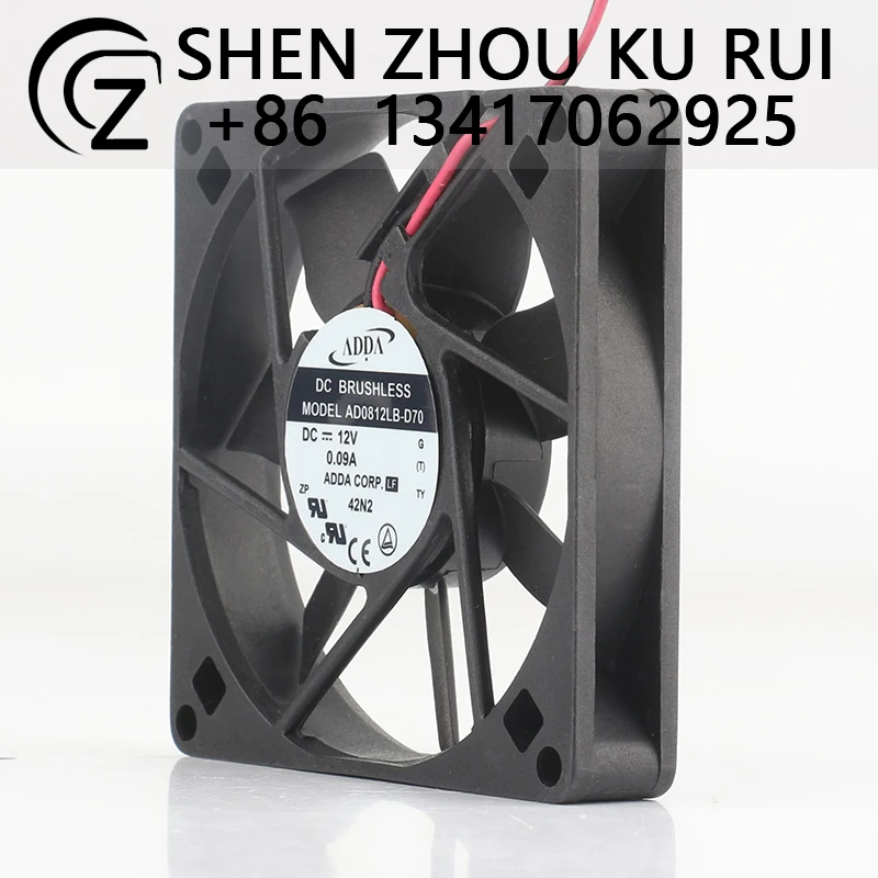 ADDA 5V 24V 48V DC 12V 0.09A AC EC 8015 80X80X15MM 8CM Power Supply Ultra-thin silent dual ball chassis AD0812LB-D70 cooling fan
