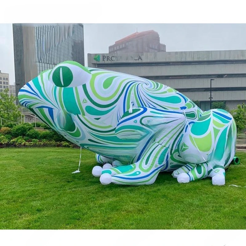 

Colorful Inflatable Giant Simulated Frog Model for Advertising Lawn Decoration Customized for Parades