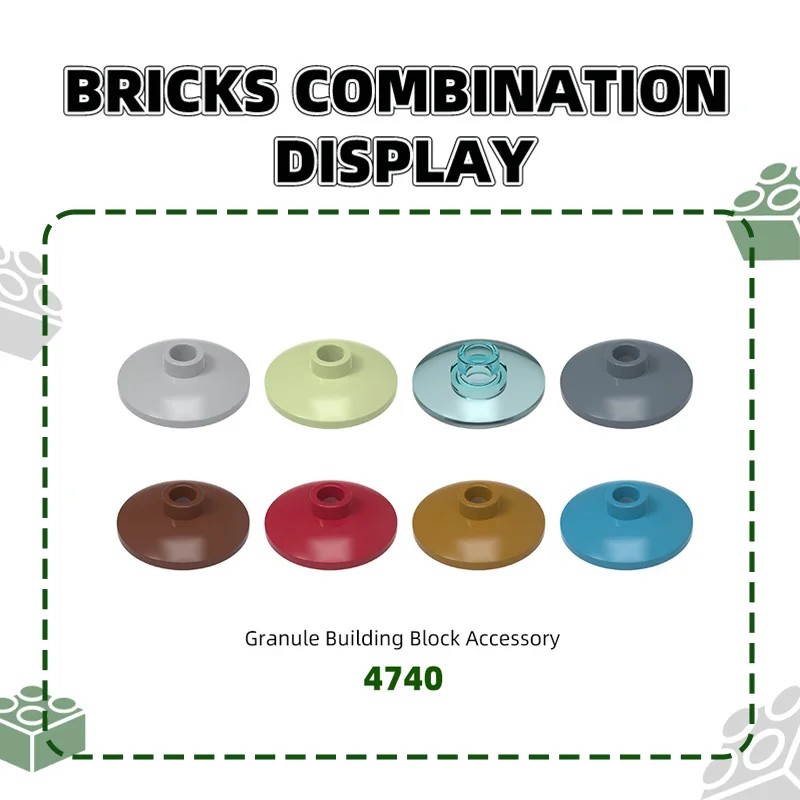 

Wange 4740 50g/192PCS Circular 2x2 Disc Building Blocks Moc Loose Parts Compatible with Bricks DIY Children Assembly Children