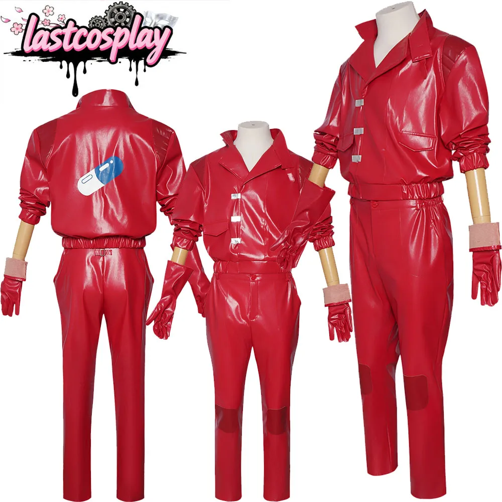 

Anime Cartoon Shotaro Cosplay Kaneda Red Coat Pants Gloves Suits for Adult Halloween Carnival Fancy Party Disguise Costume