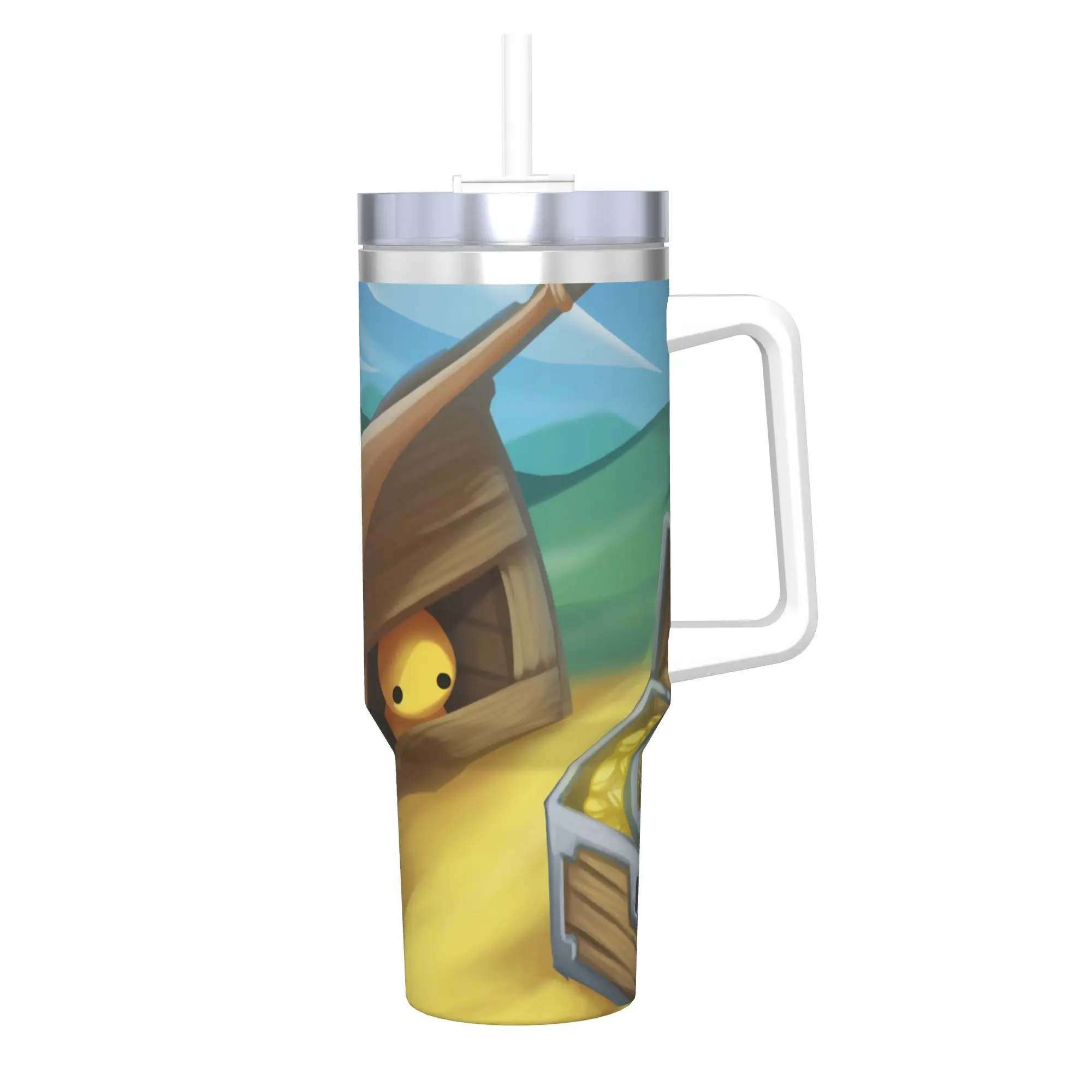 W-Wobbly Lifes Tumbler 40oz Stainless Steel Double Wall Vacuum Insulated  Mug With Straw