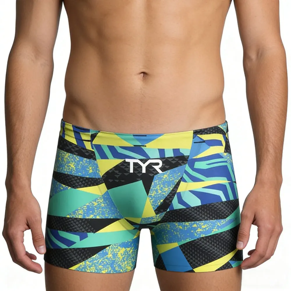 Summer Men's Swim Jammer Endurance Athletic Training Swimsuit Short Beach Swimming Trunks New Jammers Swimwear Sport Surf Shorts