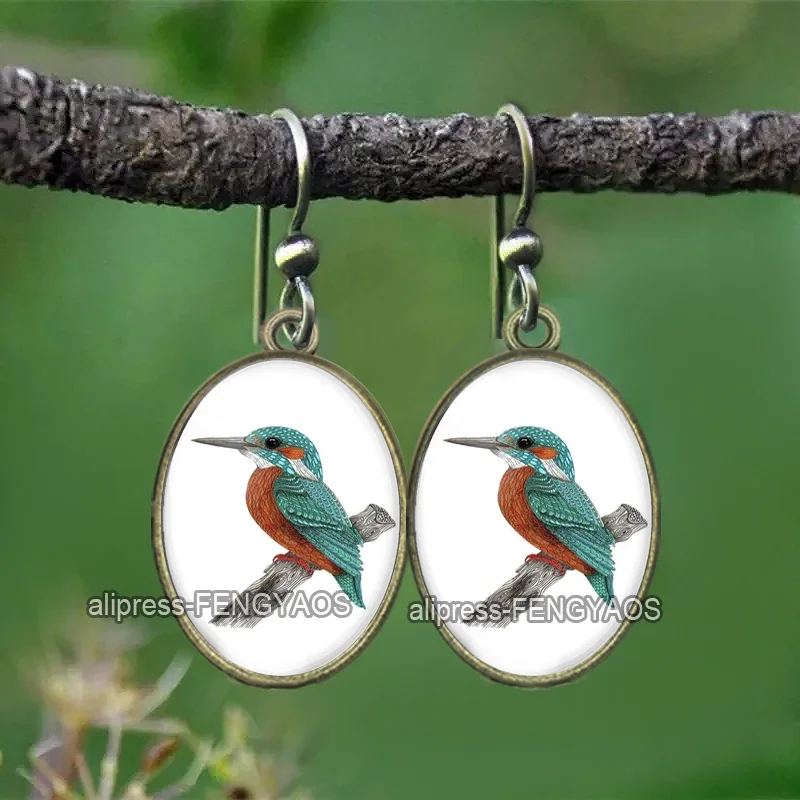 New Vintage Bird Drop Hanging Earrings for Women Bronze Girl Dangle Earring Stylish Jewelry Personality Gift