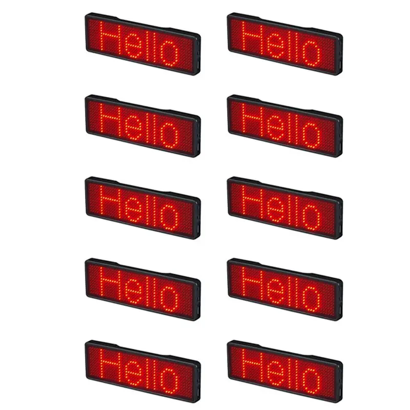 FAST-20X Bluetooth LED Name Badge Rechargeable Light Sign DIY Programmable Scrolling Message Board Display LED,Type 2