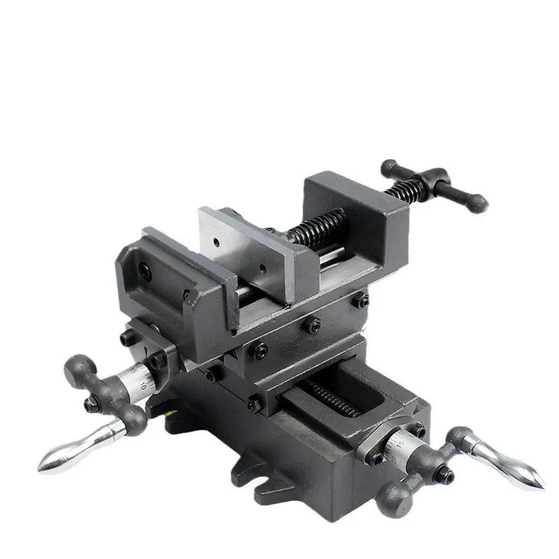 Heavy Duty Bench Vise with Slide Cross Flat Pliers for Drill Milling Machine Precision Clamping Tool