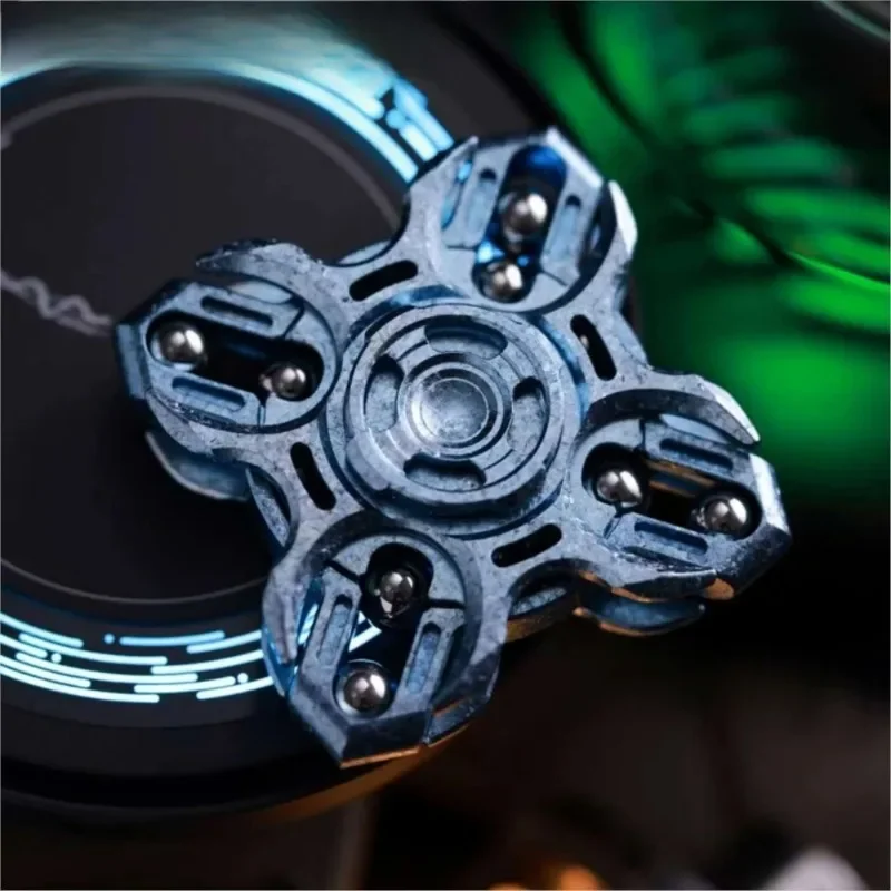 MOT 지르코늄 얼음 크리스탈 튜닝 포크 핑거 스피너 Fidget Spinner 스트레스 릴리프 장난감 데스크 장난감