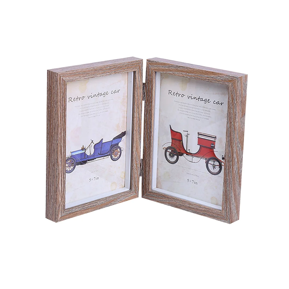 

5 X7 High Waist Shape Pants Picture Frame Double Wooden Photo Frames Table Baby