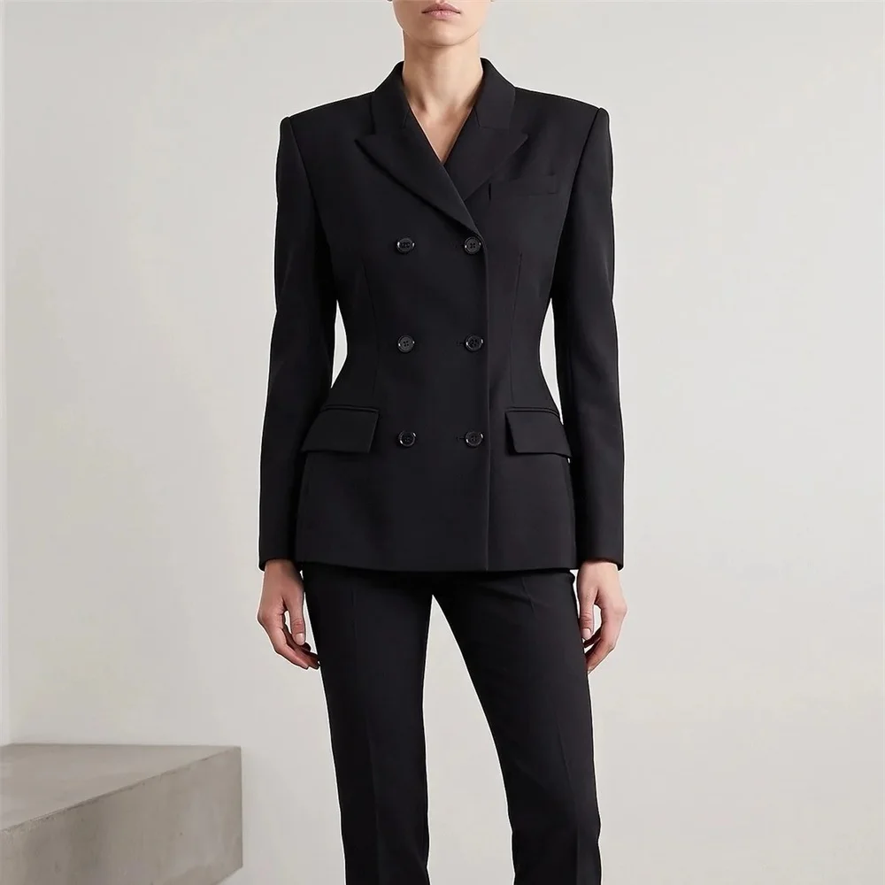 Women’s Satin Double-Breasted Blazer – Slim-Fit, Lapel-Collar Jacket, Y2K-Inspired, Versatile Outerwear for Fall/Winter 2026 bra