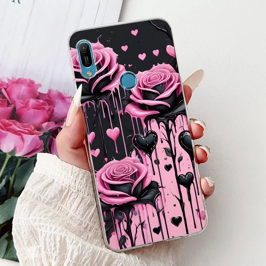 For Huawei Y6 Y6s Y 6 Prime 2019 Back Cover Soft Silicone New Cartoons Phone Cases for HuaweiY6 MRD-LX1 Y 6s 2019 Bumber Shell