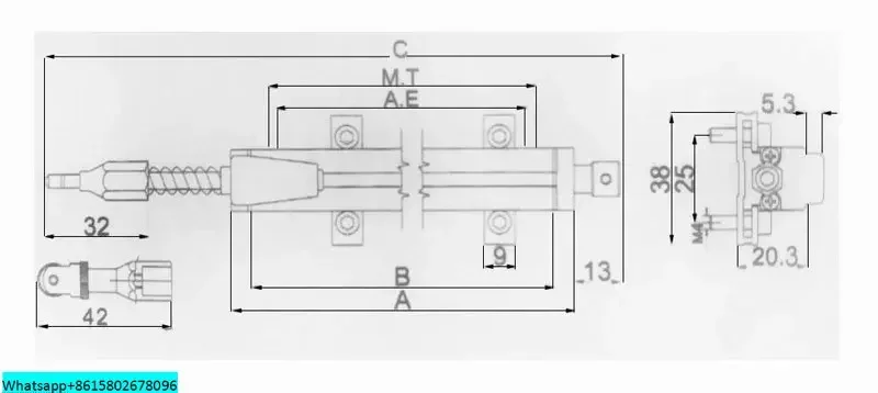 KTR-10 Mesin Cetak Injeksi Universal Spring Thimble Elektronik Penguasa KTR10mm Miniatur Sensor Perpindahan KTR-10mm KTR10