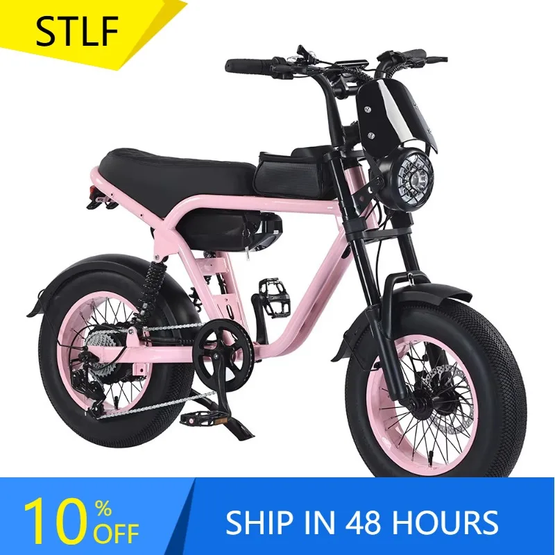 BR Cheap Fat Electric Bike Mountain Ebike Eletric Dirt Bike Full Suspension Retro Super73 Style 4.0 Tire Electric Bicycle For Ad